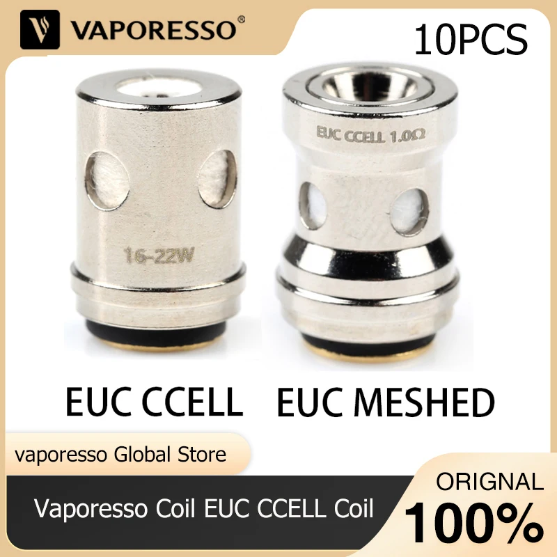 Original 10pcs Vaporesso Coil EUC CCELL MESHED Head 1.0ohm/0.6ohm For VM 25 Tank | Электроника