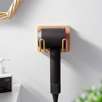 Amgoth Walnut Wood Hair Dryer Holder Organized Rack Wall Mounted Hair Straightener Stand Bathroom  Accessories Set Home 2