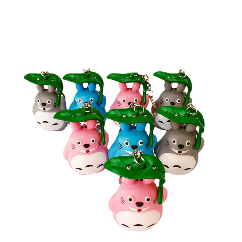 Totoro Action Figure Keychain with Umbrella Toy My Neighbor Light and Sound Doll Juguete Birthday Gift Party Decor | Игрушки и хобби
