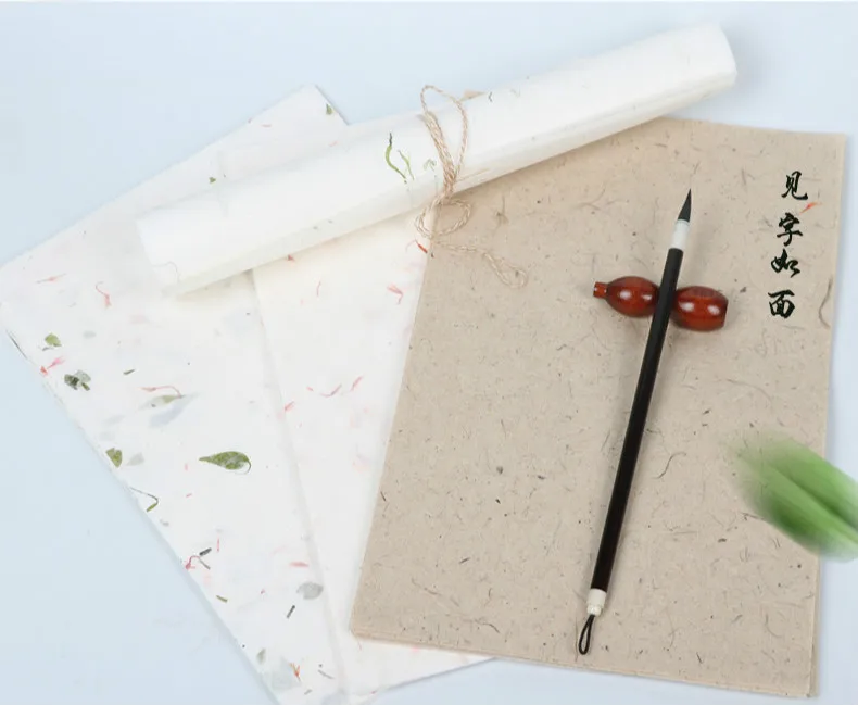 Papel de Pintura Papel de Papel Pces Chinês Estilo Antigo Rima Papelaria Artesanal Planta Yunlong Papel Timbrado 20 20*30 cm 2 Cheap Bloco de cartapapel