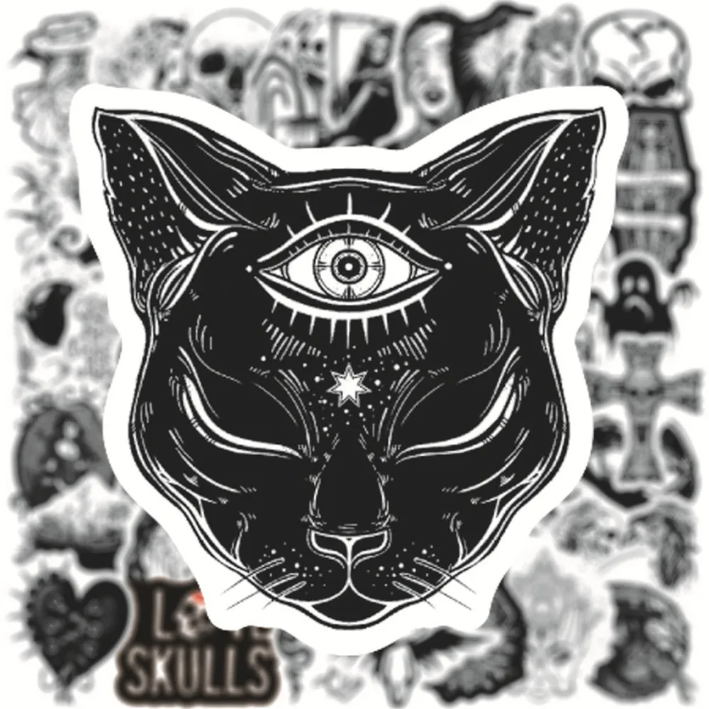 Goth Stickers Stationery Adesivos Craft Supplies Scrapbooking Material 50/100pcs For Laptop Computer decorative stickers self adhesive stickers stationery stickers paper stickers adhesive stickers diy scrapbooking accessories