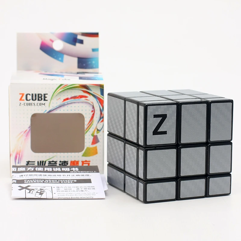 Новинка, зеркальный куб Z cube 3x3, магический с наклейкой из углеродного волокна, развивающие игрушки Cubo magico в подарок, ДЕТСКИЕ ЛАБИРИНТЫ, развивающие игрушки