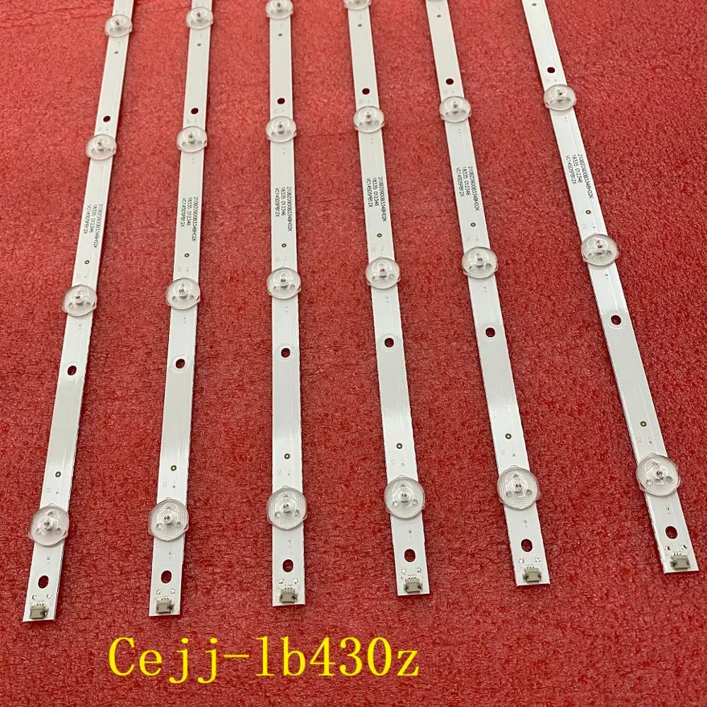 15pcs/lot 9LED(3V) 840mm LED Backlight strip for Aoc 43s5295 43PFG5813 43PFG5813/78 43PFF5292 CEJJ-LB430Z-9S1P-M3030-D-1