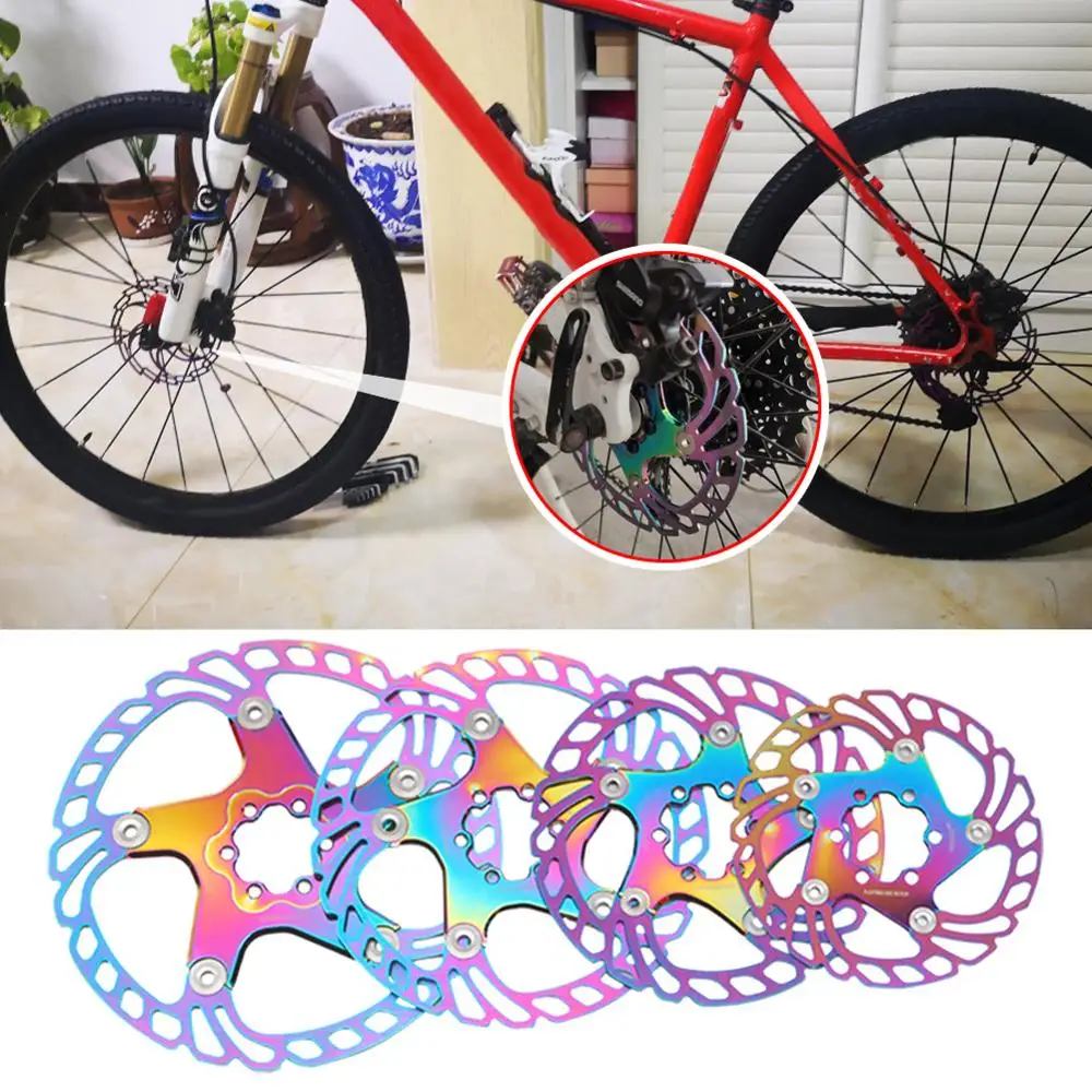 Colorful MTB Bicycle Disc Brake Disc Cooling & Floating Rotor 140/160/180/203MM Rainbow afbeelding