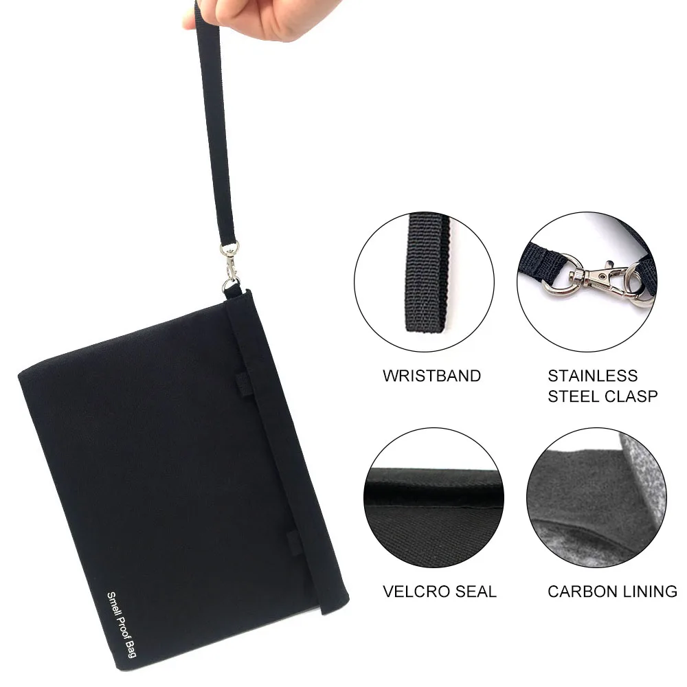 Smell Proof Bag Odor Proof Pouch Active Odor Scents Eliminator Carbon Lining Double-layer Sealing Container Smell Proof Bag Odor Proof Pouch Active Odor Scents Eliminator Carbon Lining Double-layer Sealing Container