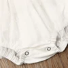 2022 Summer Newborn Baby Girl Clothes Sleeveless Solid Color White Lace Flower Ruffle Romper One-piece Outfit Sunsuit ► Photo 3/6