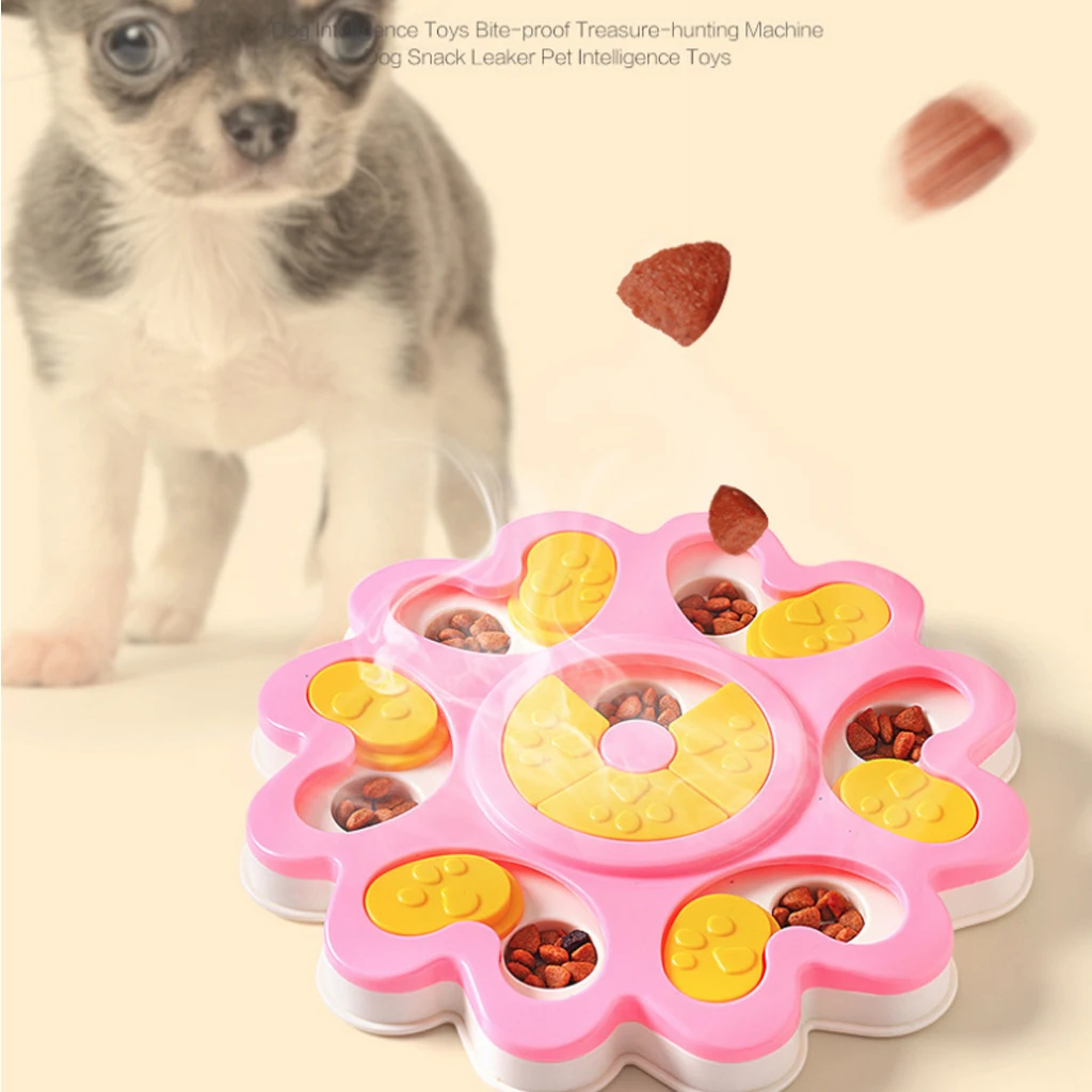 Dog Puzzle Toys Increase IQ Interactive Flower Slow Dispensing Feeding Pet Dog Training Games Feeder For Small Medium Dog Puppy