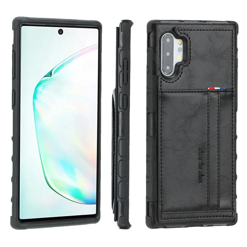 Роскошный кожаный чехол в стиле ретро для samsung Galaxy Note Plus, 8, 9, с отделением для карт, задняя крышка для samsung S8, S9, S10 Plus, противоударный чехол