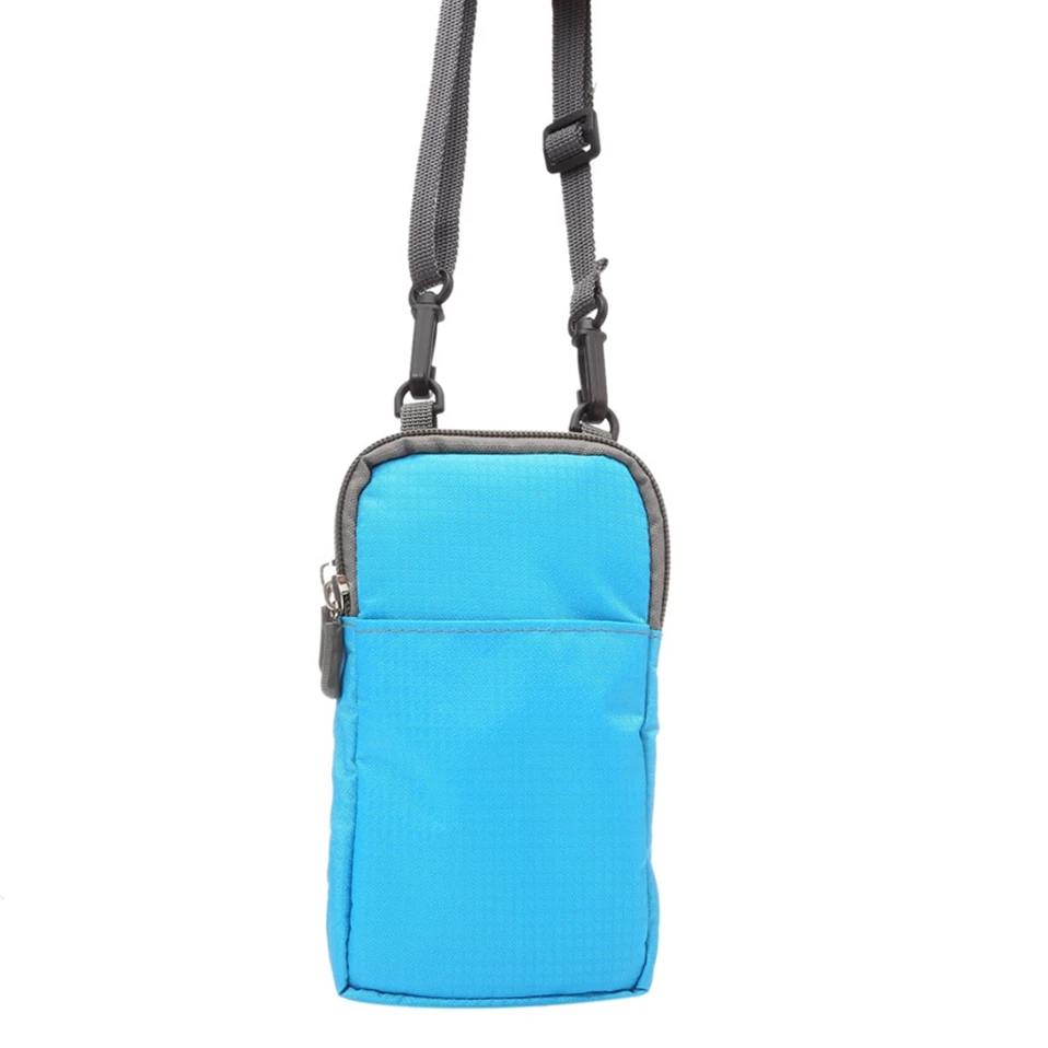 Universal Small Crossbody Cell Phone Bag Zipper Waterproof Nylon Shoulder Pocket Messenget Cross Body Earphone Bag Case Wallets  (17)