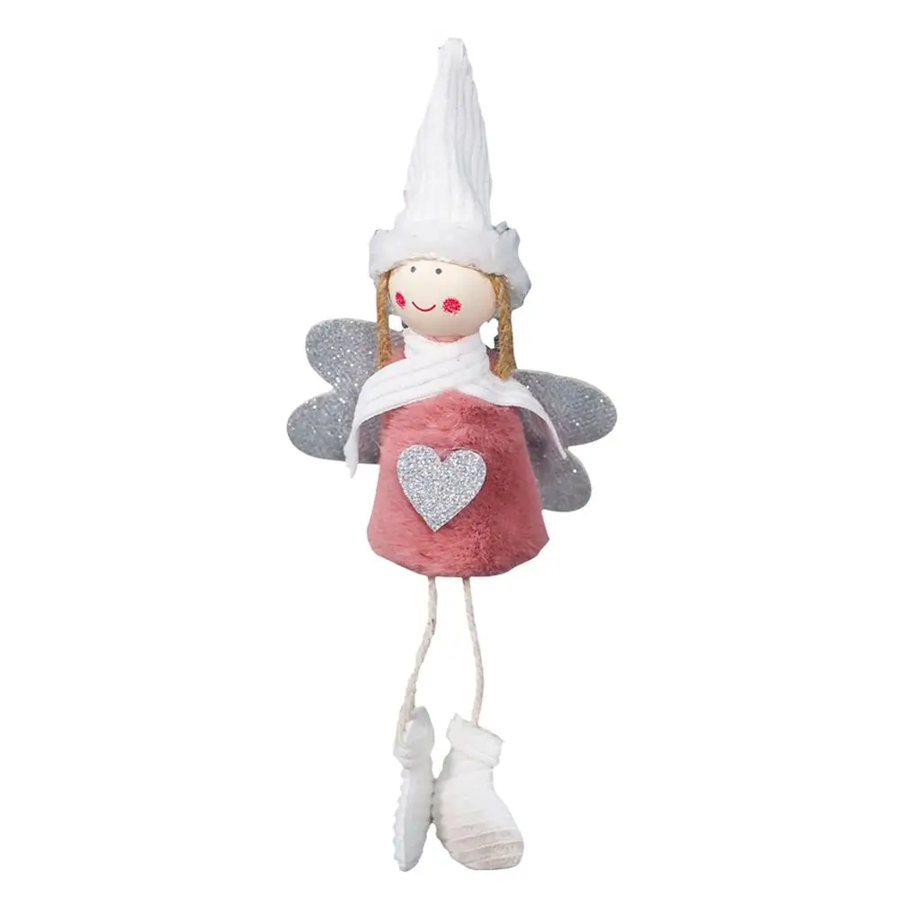 Plush Angel Doll With Wing Cute Girl Christmas Decorations for Home Kids Gift Christams Tree Decoration Xmas Happy New Year 2020