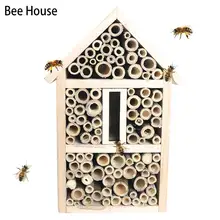 Пчелиный дом бамбуковое дерево насекомое дом улей для одиночных пчел украшение для дома, сада