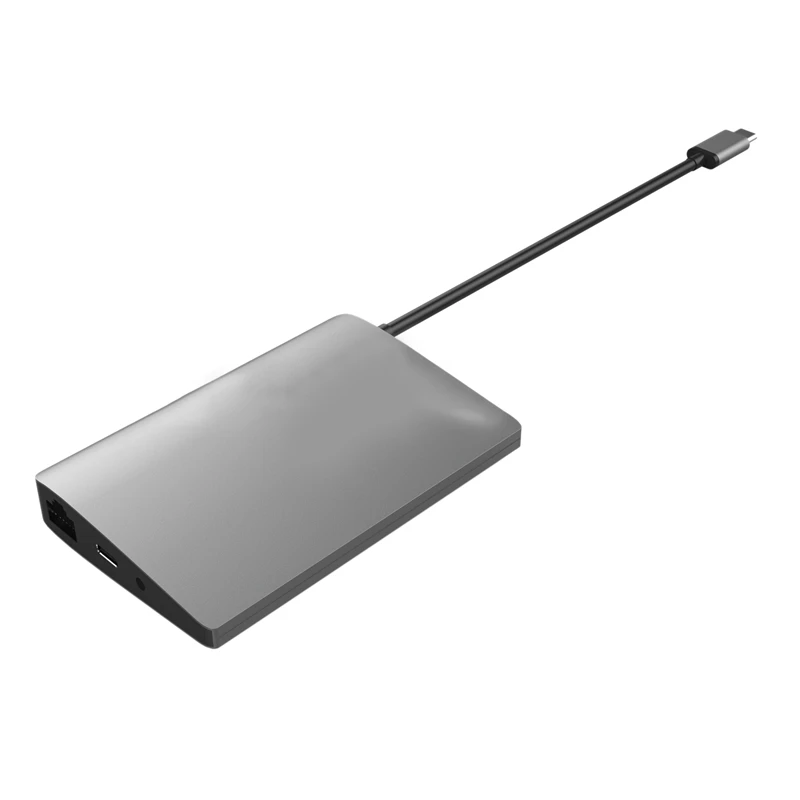 9 in 1 Usb Hub Converter Docking Station Usb-C Type-C To Hdmi/Lan(Gigabit Ethernet)Rj45/Usb3.0/Sd Card Reader/Audio