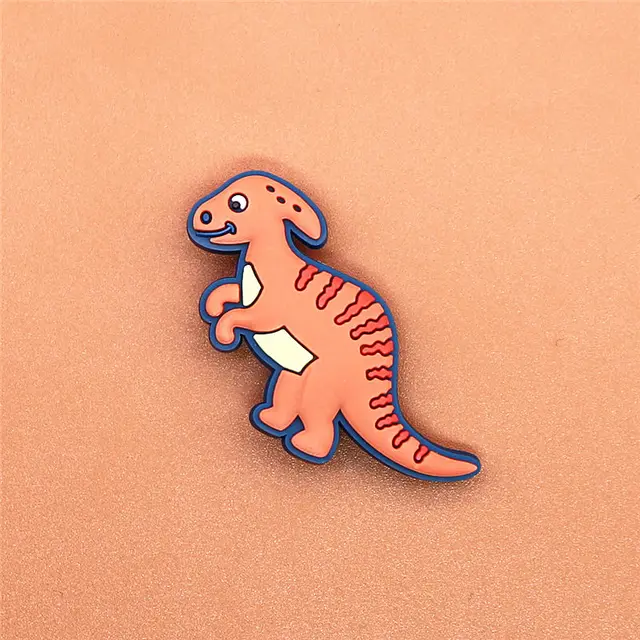 Single Sale 1pcs Shoe Charms Novel Dinosaur Shoe Accessories Cute Garden Shoe Decoration for croc jibz Buckle Kid's X-mas Gift Dinosaur A