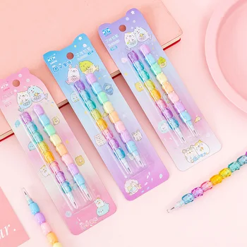 

2PCS Creative Cute New Replaceable Refill Pencil HB Kawaii Pencils for Writing Kids Girls Gift School Supplies Korean Stationery