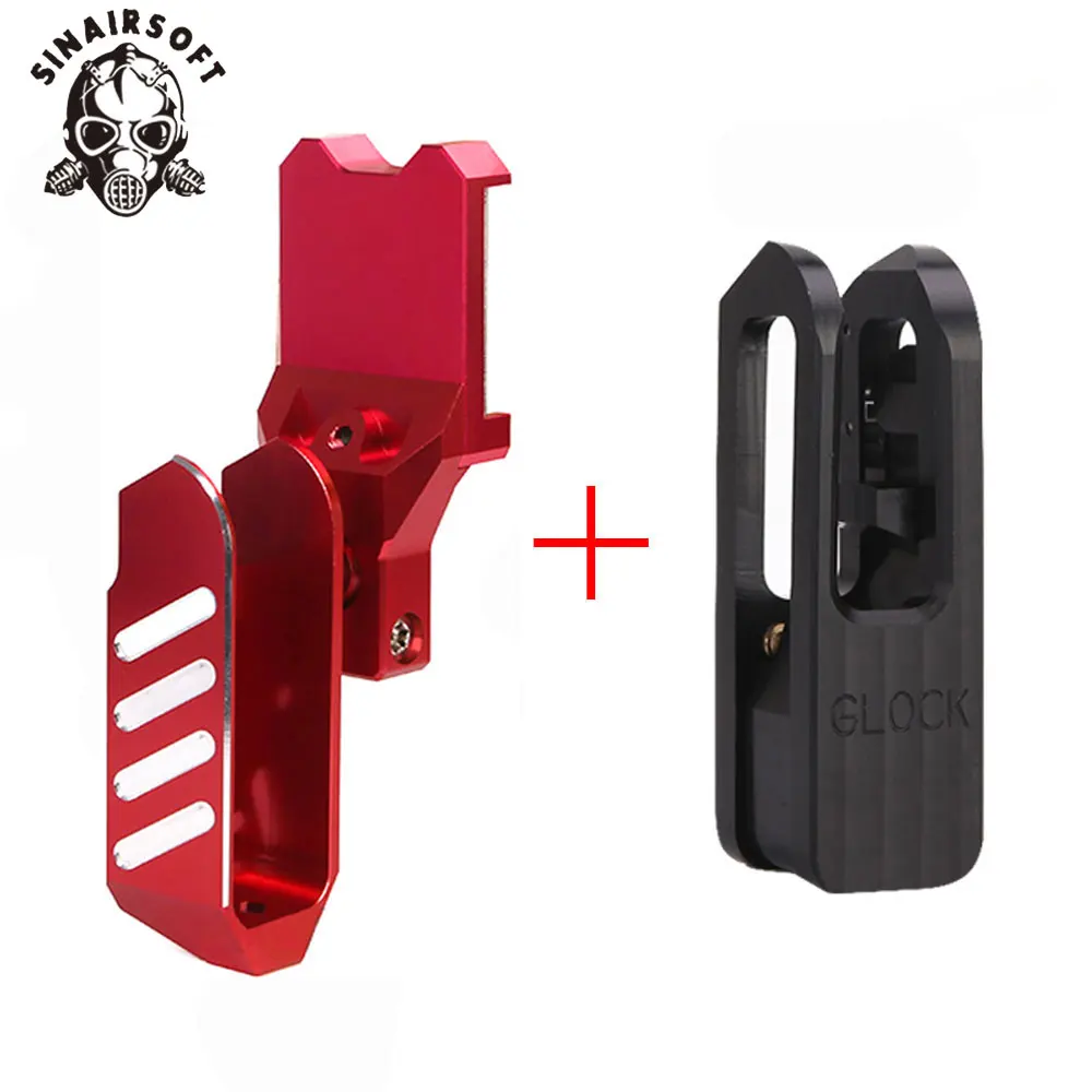 IPSC USPSA тактическая соревновательная Кобура Для Пистолетов Glock правая рука алюминиевая кобура для стрельбы и охоты - Цвет: Red