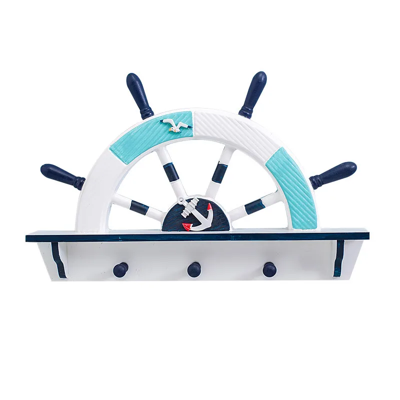 Mediterranean Ship Wheel Shelf for Kids Room babiesdecor.myshopify.com