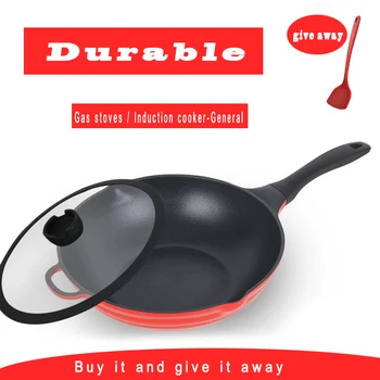 

Maifan stone non-stick pan household gas induction cooker universal frying pan flat-bottomed frying pan without oil smoke