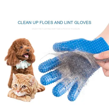 

Mild silicone cat and dog pet brush gloves dog cleaning massage comb efficient dog beauty products bath supplies pet gloves new*