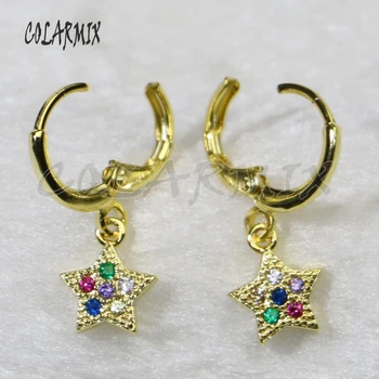 

8 Pair Cute tiny Zircon Star earrings gold color star jewelry earring stud earrings fashion jewelry earrings gift 5771