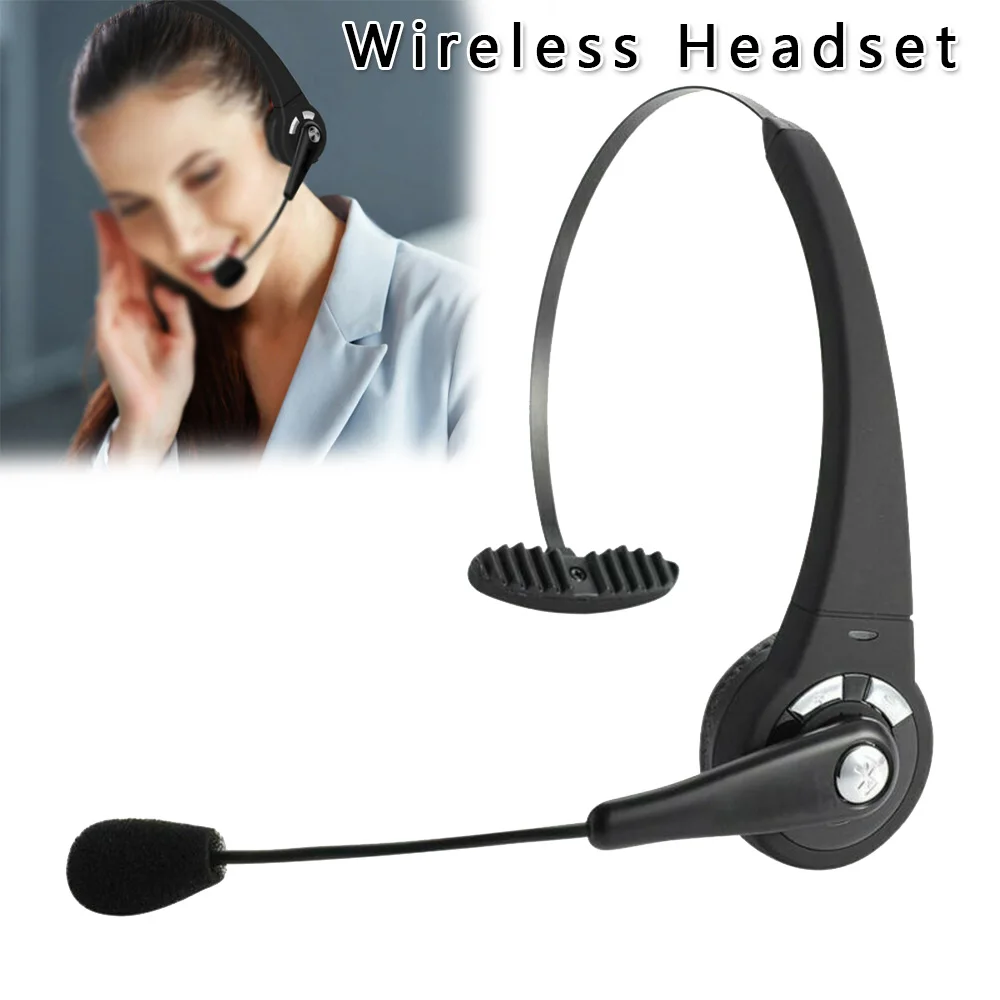 

Wireless Headset Noise Cancelling Truck Driver Over-Head Bluetooth Headphones