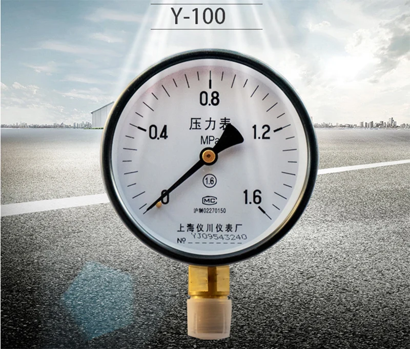 Y100 Digital Pressure Gauge Hydraulic Pressure Gauge Pressure Meter with 6 measuring range 