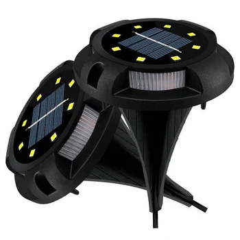 

LED Outdoor solar buried lights and plug lights 8led+4led courtyard garden stairs corridor waterproof lights