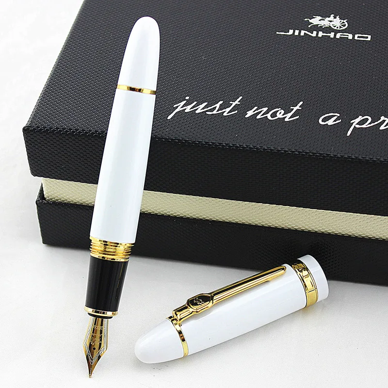 Jinhao 159 Metal Clip Fountain Pen Smooth Fine Nib 0.5mm Converter Writing Gift 
