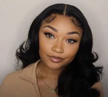 Transparente pelucas de encaje de la peluca de la onda del cuerpo de 13x4x1 frente de encaje pelucas de cabello humano Pre arrancó parte de encaje peluca para las mujeres negras Wondergirl