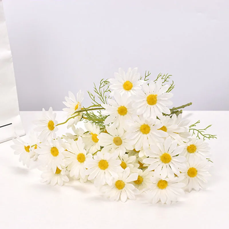 Artificial Daisy Flowers Home Decor Accessories Fake Flowers Living Room Party Wedding Decoration Ouquet Mothers Day Gift