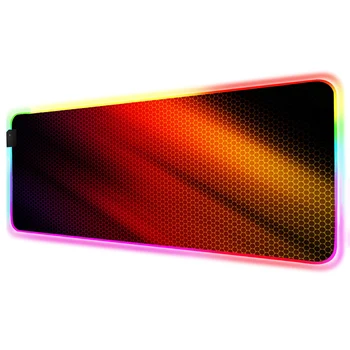 

black and red Mouse Pad rgb Gamer Accessories Large LED MousePad XXL Gaming Desk Mat with Backlit protector escritorio