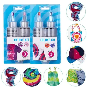 

2/3 Color Permanent DIY Fabric Textile Kit Clothing Graffiti Pigment Set Tie-dye pigments Reactive Dyes DIY Clothes Fabric