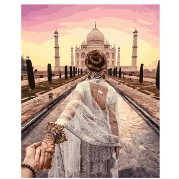 

DIY Taj Mahal Diamond Painting Taj Mahal scenery Diamond Mosaic follow me Taj Maha Diamond Embroidery Cross Stitch dropshipping