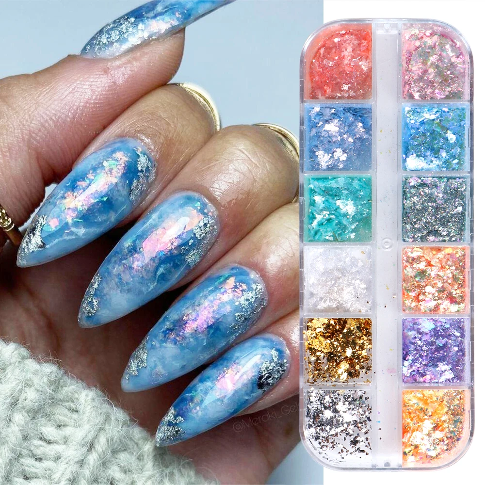 Iridescent Powder Nail Glitter Iridescent Silver Pink Glitter Chrome Nail  Powder Sparkle Gel Polish Flakes For Pigment Dust - Nail Glitter -  AliExpress