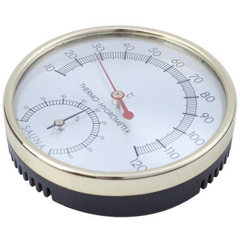 

Metal Dial Indoor Temperature Humidity Meter Thermometer & Hygrometer For Sauna Room Measurement Tool