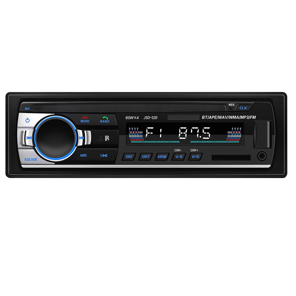 JSD 520 Bluetooth MP3 плеер BT автомобильный аудиоплеер Стерео Авторадио 12 В In dash FM Aux вход