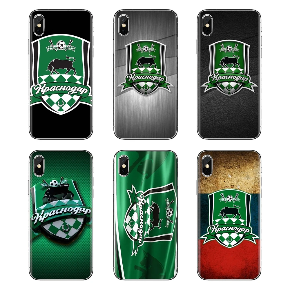 Прозрачные мягкие чехлы с футбольным логотипом FC Krasnodar Byki для samsung Galaxy S3 S4 S5 Mini S6 S7