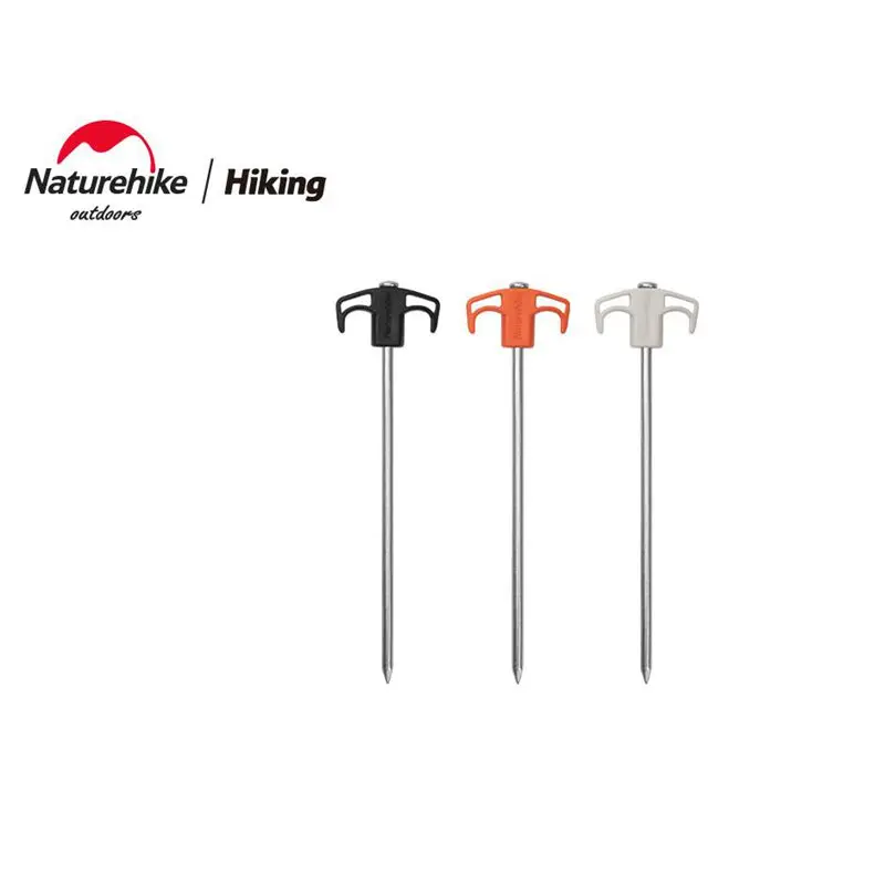 

Naturehike Mobile Customer Outdoor Tent Camping Site Nail High-Strength Quick-Pull Nail Head Fluorescent Design Two Sets