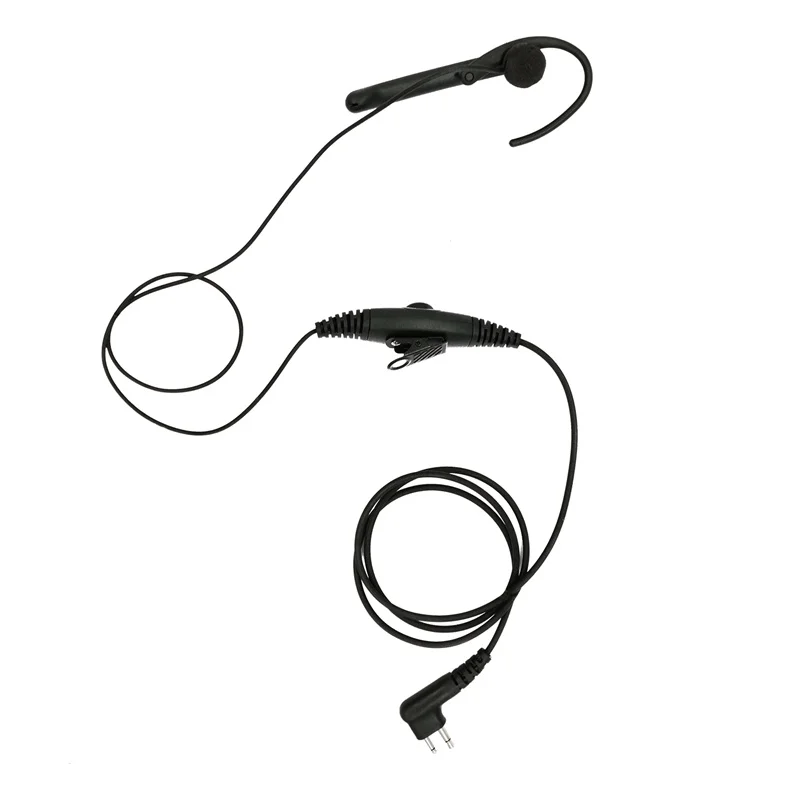 2Pin G-Shape Walkie Talkie Earpiece Headset PTT MIC for Motorola Two Way Radio 