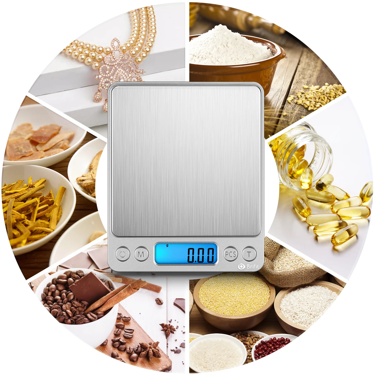 Balanza digital de cocina, de bolsillo. Pesa desde 0.01 hasta 500 gramos.  Balanza de precisión, portátil, para pesar alimentos, joyas, o  medicamentos