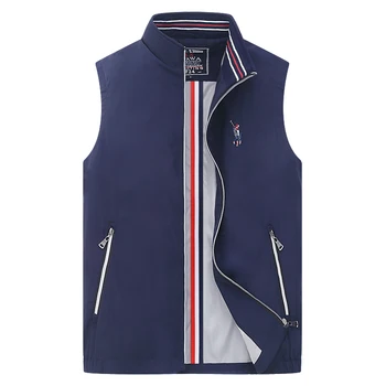 

Windproof Men's Vest Spring Autumn Sleeveless Jacket Men Black Blue Red White Yellow Waistcoat for Male Plus Size 4XL