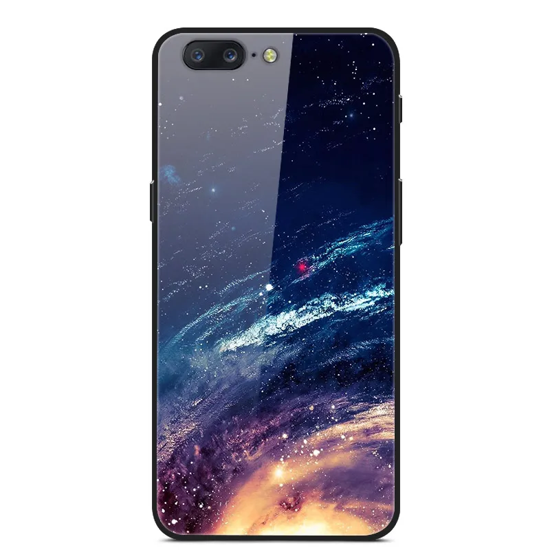 Для Oneplus 5 5 T чехол из закаленного стекла жесткий чехол для телефона для Oneplus 7 Pro TPU бампер чехол s для One plus 5 T 7 Pro Coque - Цвет: 55
