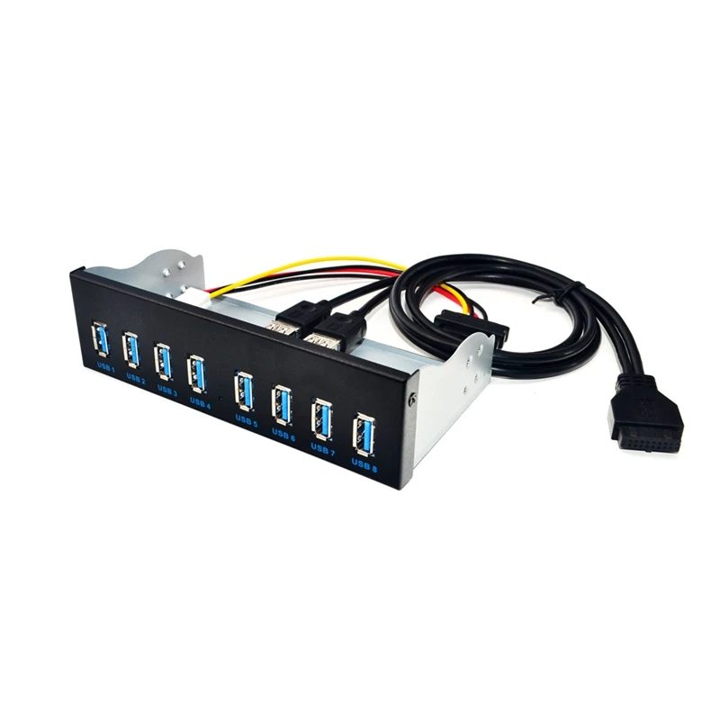 

19 Pin To 8 Port USB 3.0 Hub 5.25 Inch CD-Rom Drive Bay CD Rom Front Panel for Computer Case