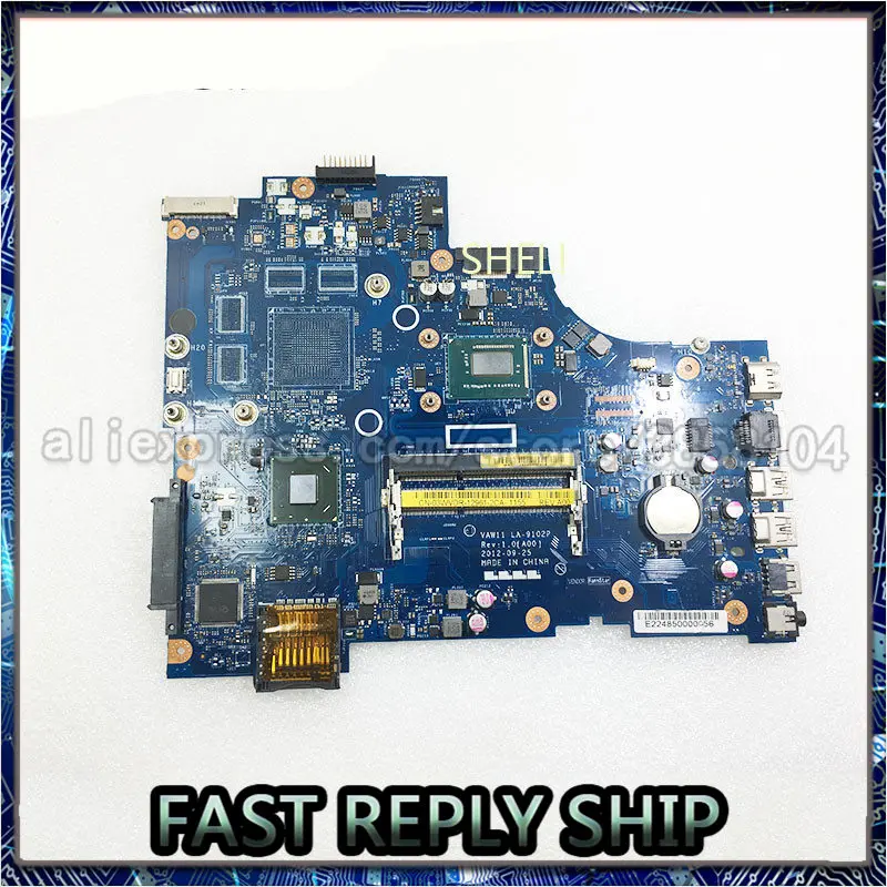 SHELI для Dell Inspiron 17R 3721 материнская плата ноутбука 3WVDR 03WVDR CN-03WVDR VAW11 LA-9102P I5-3337U HM77 DDR3L