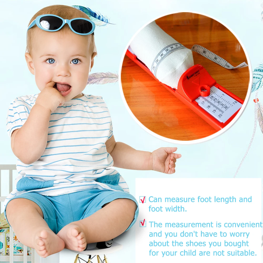 Baby Foot Gauge Green/Red ABS Baby Infant Shoes Foot Gauge Toddler Kids