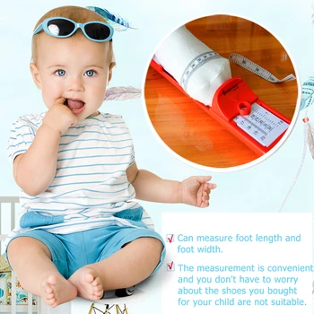 

Baby Foot Gauge Green/Red ABS Baby Infant Shoes Foot Gauge Toddler Kids Foot Length Width Measuring Ruler