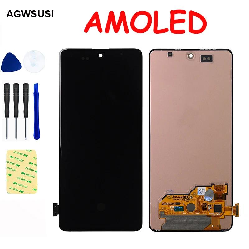 ЖК-дисплей AMOLED для Samsung A51 A515 A515F A515F/DS A515FD A515FN/DS экран модуль сенсорный дигитайзер
