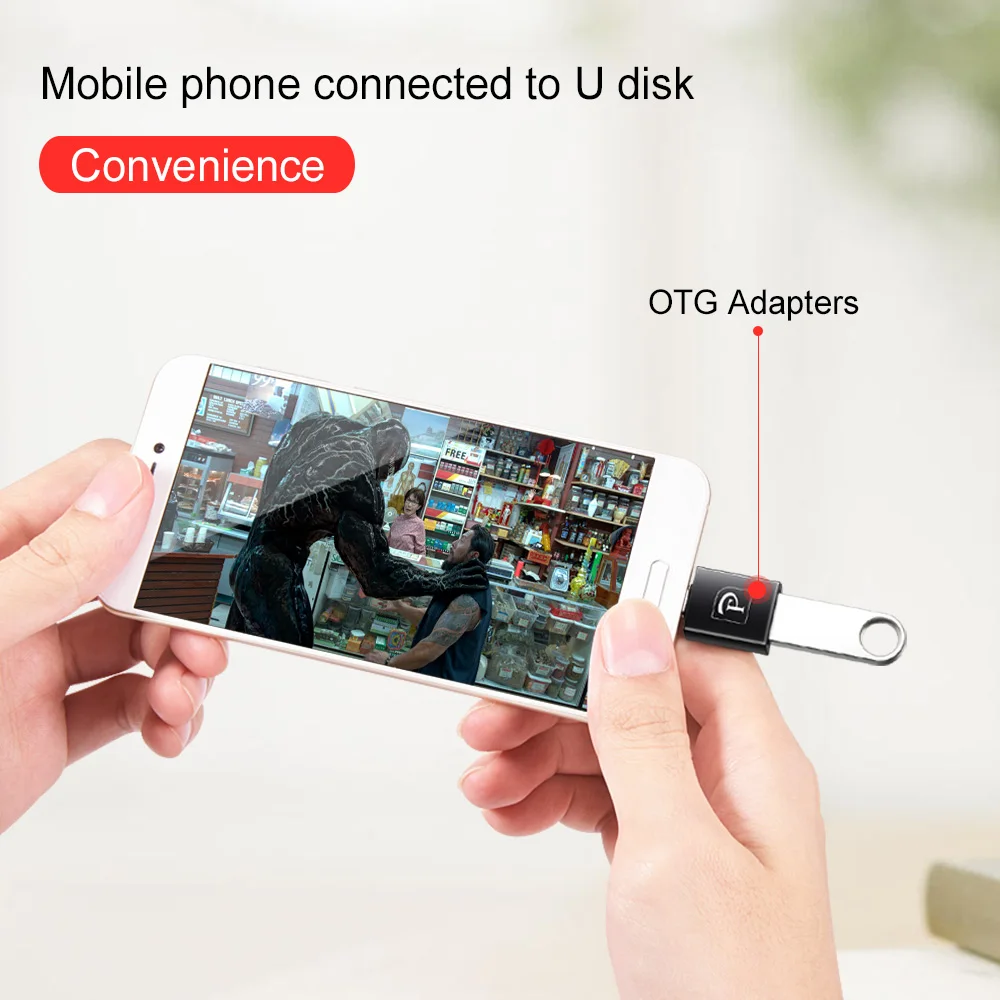 Oatsbasf type C OTG адаптер для iPhone huawei p30 redmi k20 Портативное Мобильное Зарядное устройство телефон 3 в 1 USB кабель
