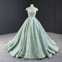 Роскошное бальное платье, пышное, с блестками, отделанный кристаллами тюль, вечернее платье, вечерние платья, торжественное платье, Robe de Soiree MS12