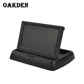 

4.3" TFT Color LCD 4.3 Inch Car Foldable Monitor Reverse Rearview backup parking display For Camera DVD VCR DC12V 2 Video Input