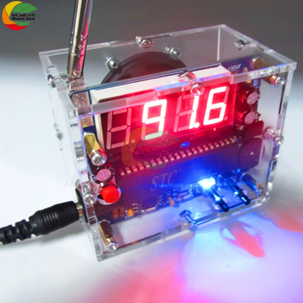 FM-radio DIY Kit FM-radio-ontvanger 50-108 MHz Elektronische Assemblage Solderen Practice Kit Met Lcd D